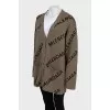 Oversized cardigan in signature print