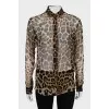 Silk shirt in animal print