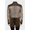 Silk shirt in animal print