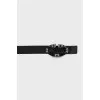 Snakeskin embossed belt