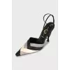 Mixed color leather shoes