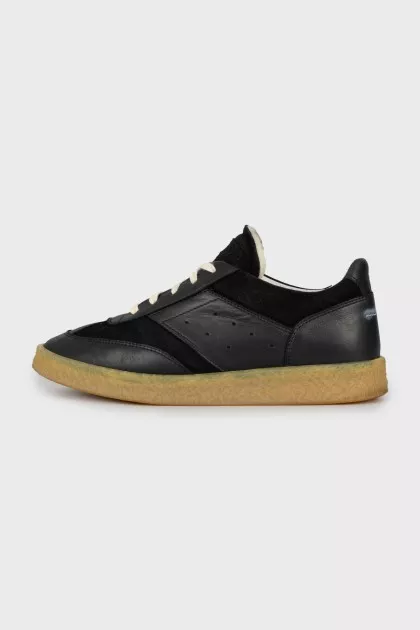Men's sneakers made of suede and leather