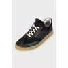 Men's sneakers made of suede and leather