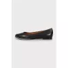 Leather ballerinas with pointed toe