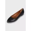 Leather ballerinas with pointed toe