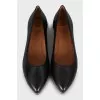 Leather ballerinas with pointed toe