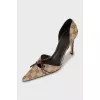 Signature print heels