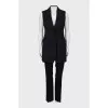 Wool suit with vest