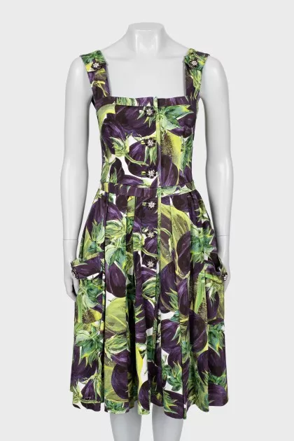 Slim fit sundress in floral print