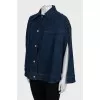 Denim poncho with silver buttons