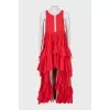 Red sundress with short front