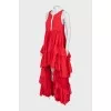 Red sundress with short front