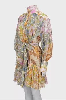 Floral shirt dress