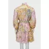 Floral shirt dress