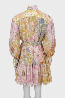 Floral shirt dress