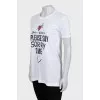 White T-shirt with text print