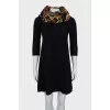 Wool dress with floral print