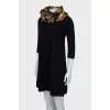 Wool dress with floral print