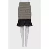 Skirt with houndstooth print