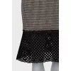Skirt with houndstooth print
