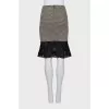 Skirt with houndstooth print