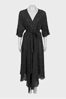 Checkered shift dress
