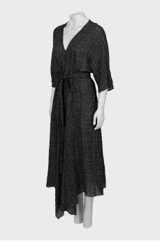 Checkered shift dress