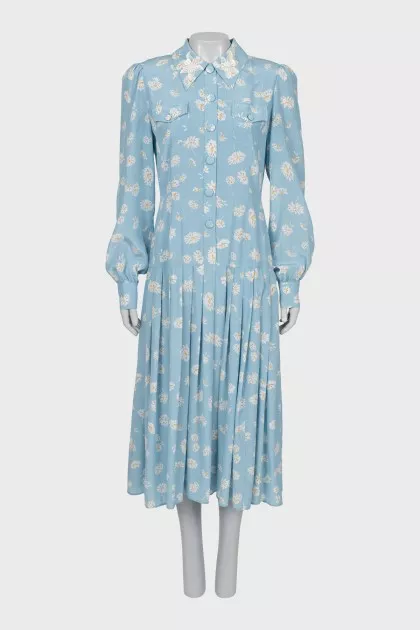 Floral silk maxi dress