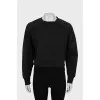 Crop sweatshirt with embossed logo