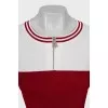 Two-tone ribbed jumper