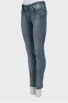 Голубые джинсы skinny fit