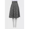A-line skirt in herringbone print