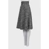 A-line skirt in herringbone print