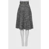 A-line skirt in herringbone print