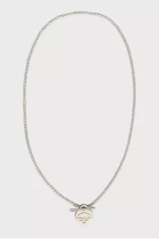 Silver pendant in the shape of a heart