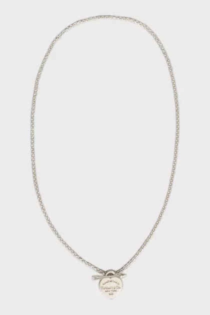 Silver pendant in the shape of a heart