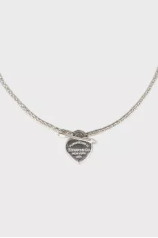 Silver pendant in the shape of a heart
