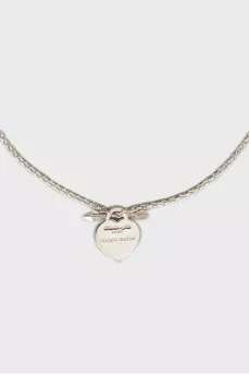 Silver pendant in the shape of a heart