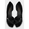 Textile shoes with decor