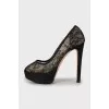 Lace Open Toe Shoes