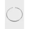White Gold T Narrow Wire Bracelet