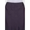 Two-tone pleated midi skirt
