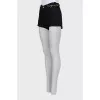 Mini shorts with golden decoration