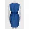 Fitted dress in ribbed print