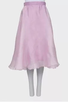 Double layer midi skirt