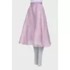 Double layer midi skirt