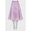 Double layer midi skirt
