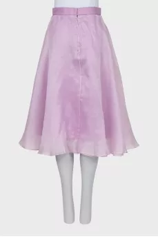 Double layer midi skirt