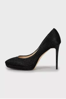 Weave high heel shoes