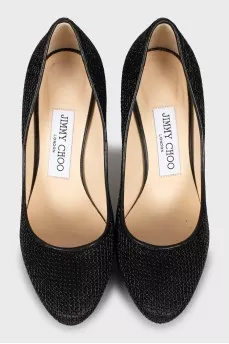 Weave high heel shoes